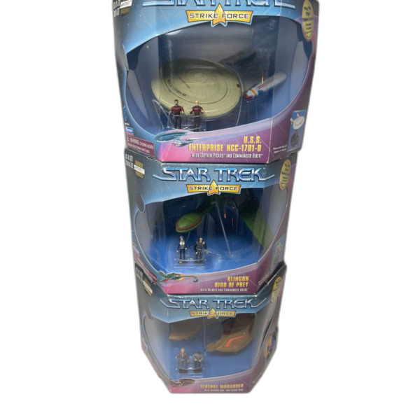 Star Trek Strike Force Lot 3 Mini Ship Replicas USS Enterprise, Ferengi, Klingon - Picture 3 of 13
